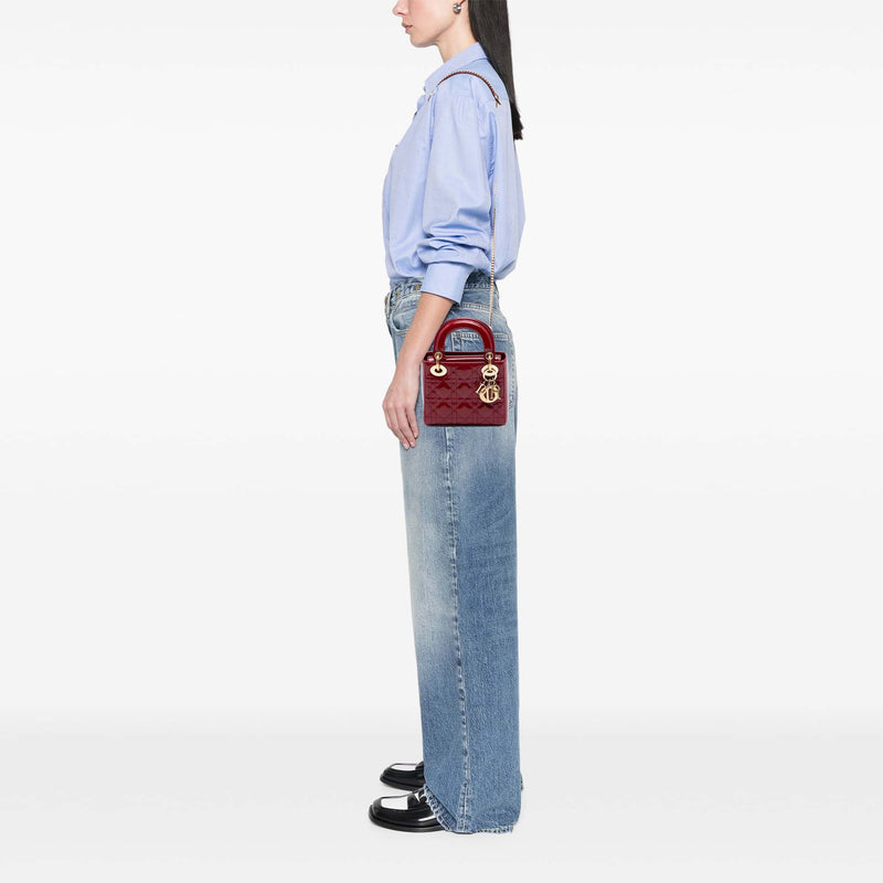 Mini Patent Cannage Lady Dior - Image 6