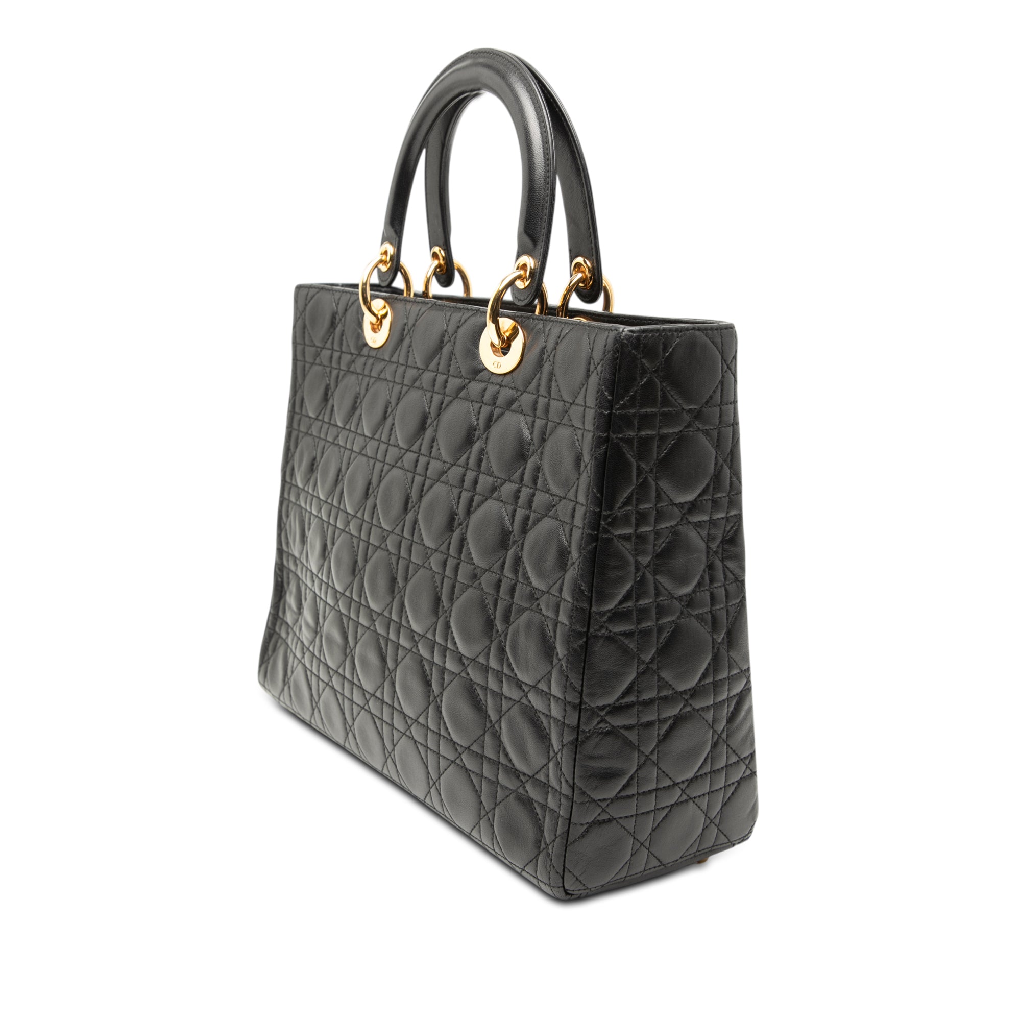 Large Lambskin Cannage Lady Dior - Image 2