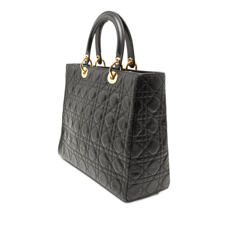 Large Lambskin Cannage Lady Dior - Image 2