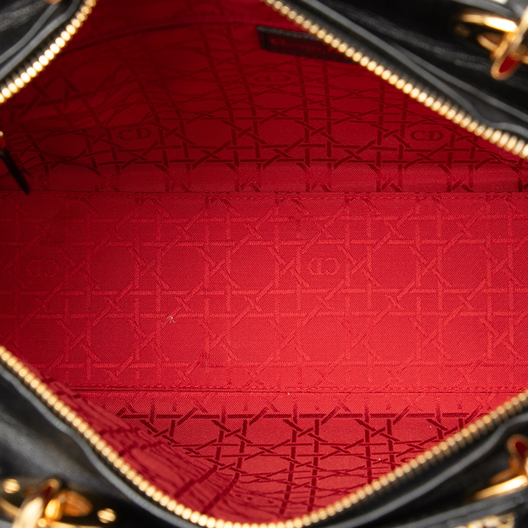 Large Lambskin Cannage Lady Dior - Image 4