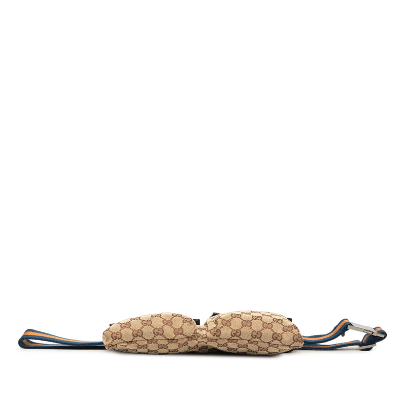 GG Canvas Web Double Pocket Belt Bag - Image 3