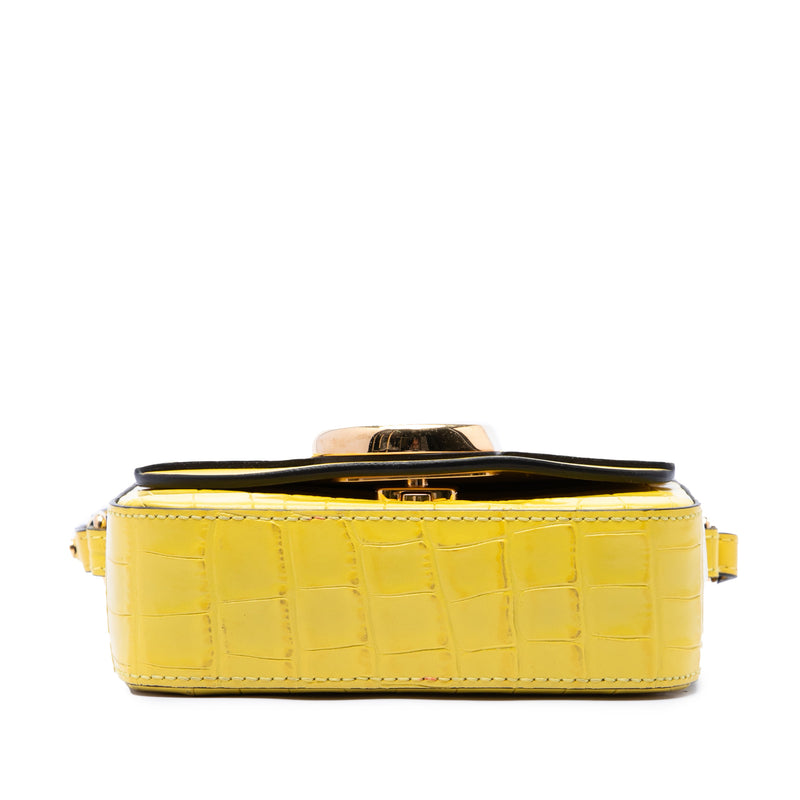 Mini Croc Embossed Calfskin C Satchel - Image 3