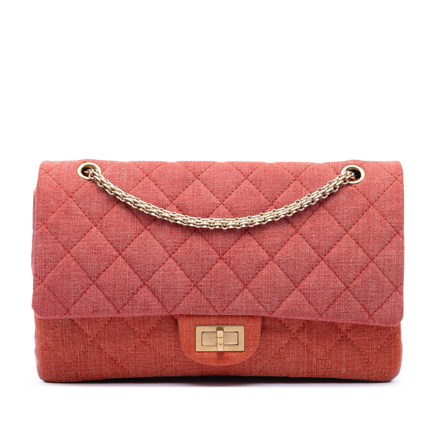 Tricolor Quilted Denim Reissue 2.55 Double Flap 227 - Image 1