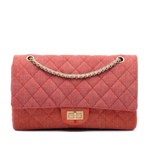 Tricolor Quilted Denim Reissue 2.55 Double Flap 227 - Image 1
