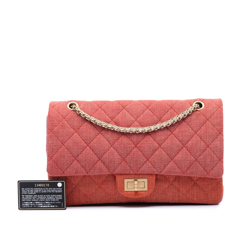 Tricolor Quilted Denim Reissue 2.55 Double Flap 227 - Image 8