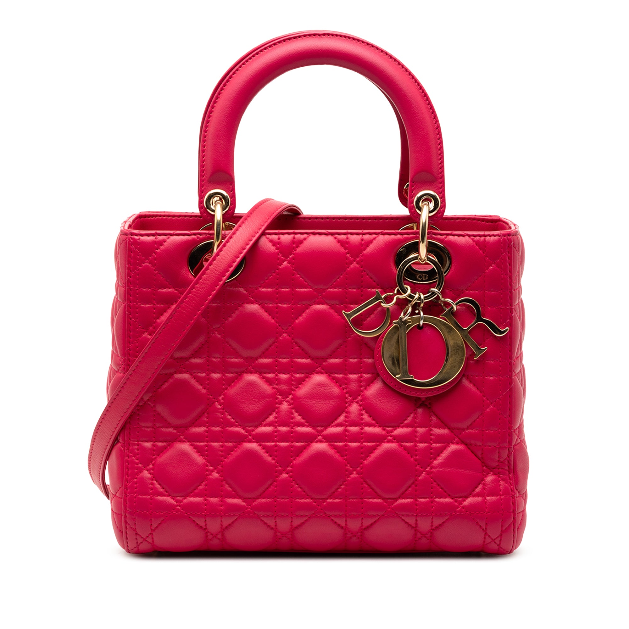 Medium Lambskin Cannage Lady Dior - Image 1