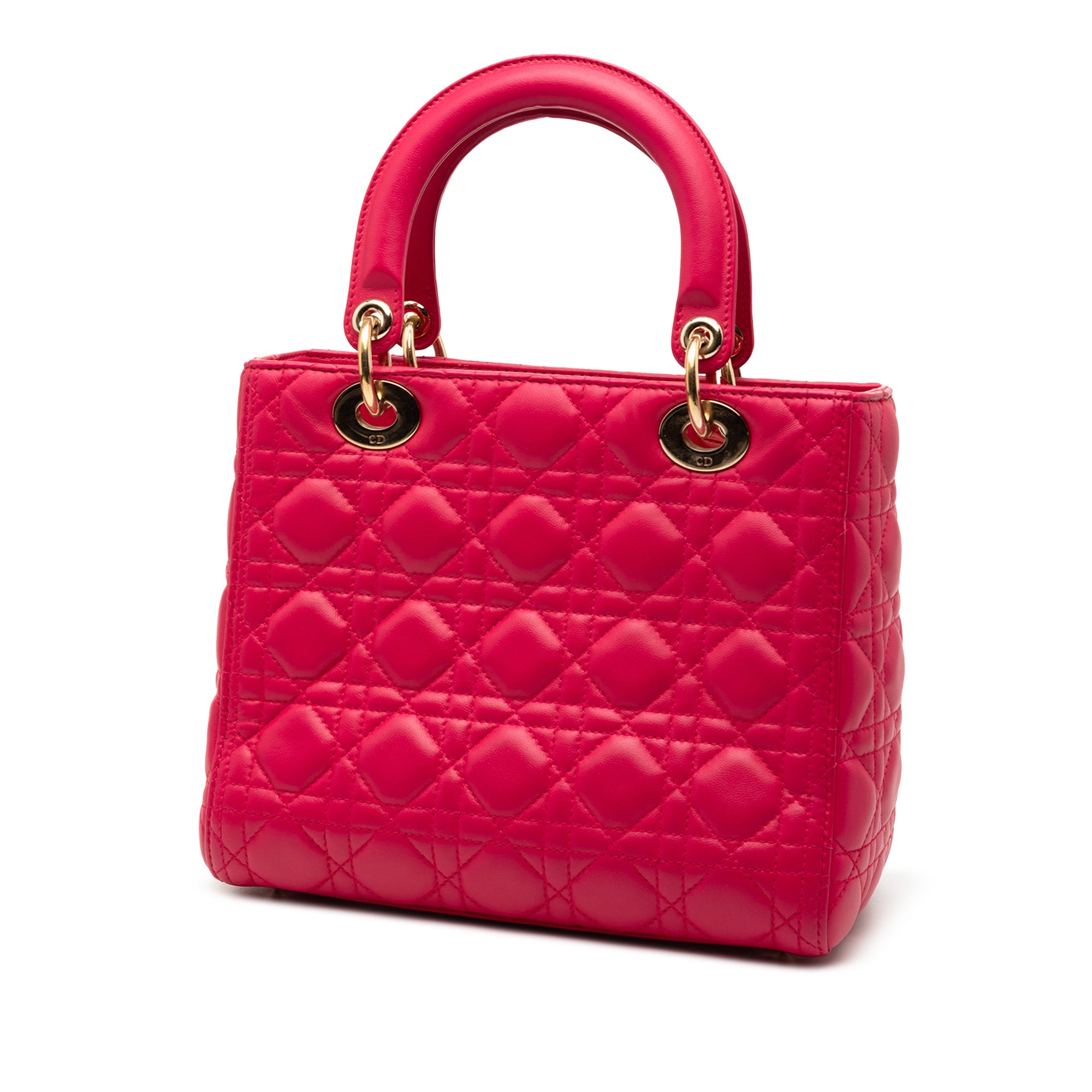 Medium Lambskin Cannage Lady Dior - Image 2