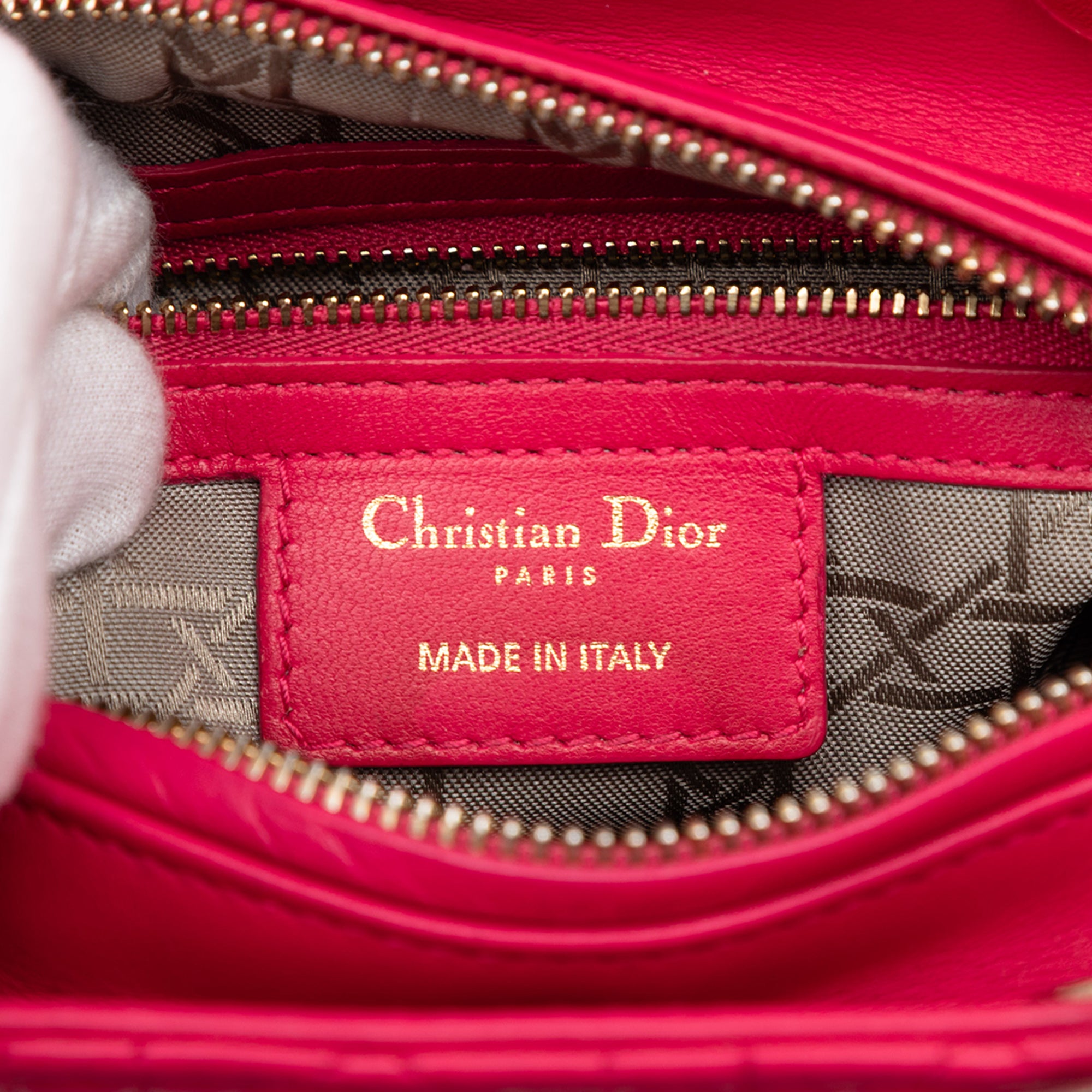 Medium Lambskin Cannage Lady Dior - Image 5