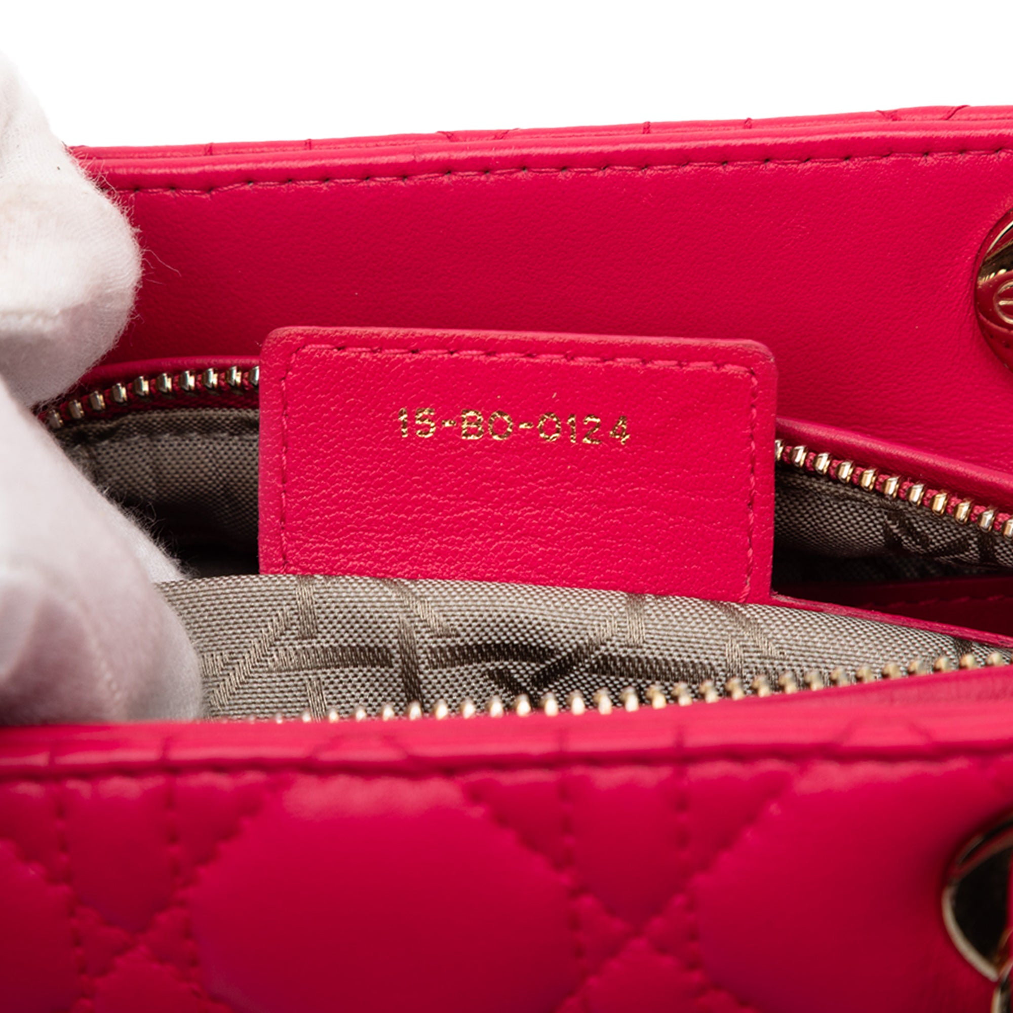 Medium Lambskin Cannage Lady Dior - Image 6
