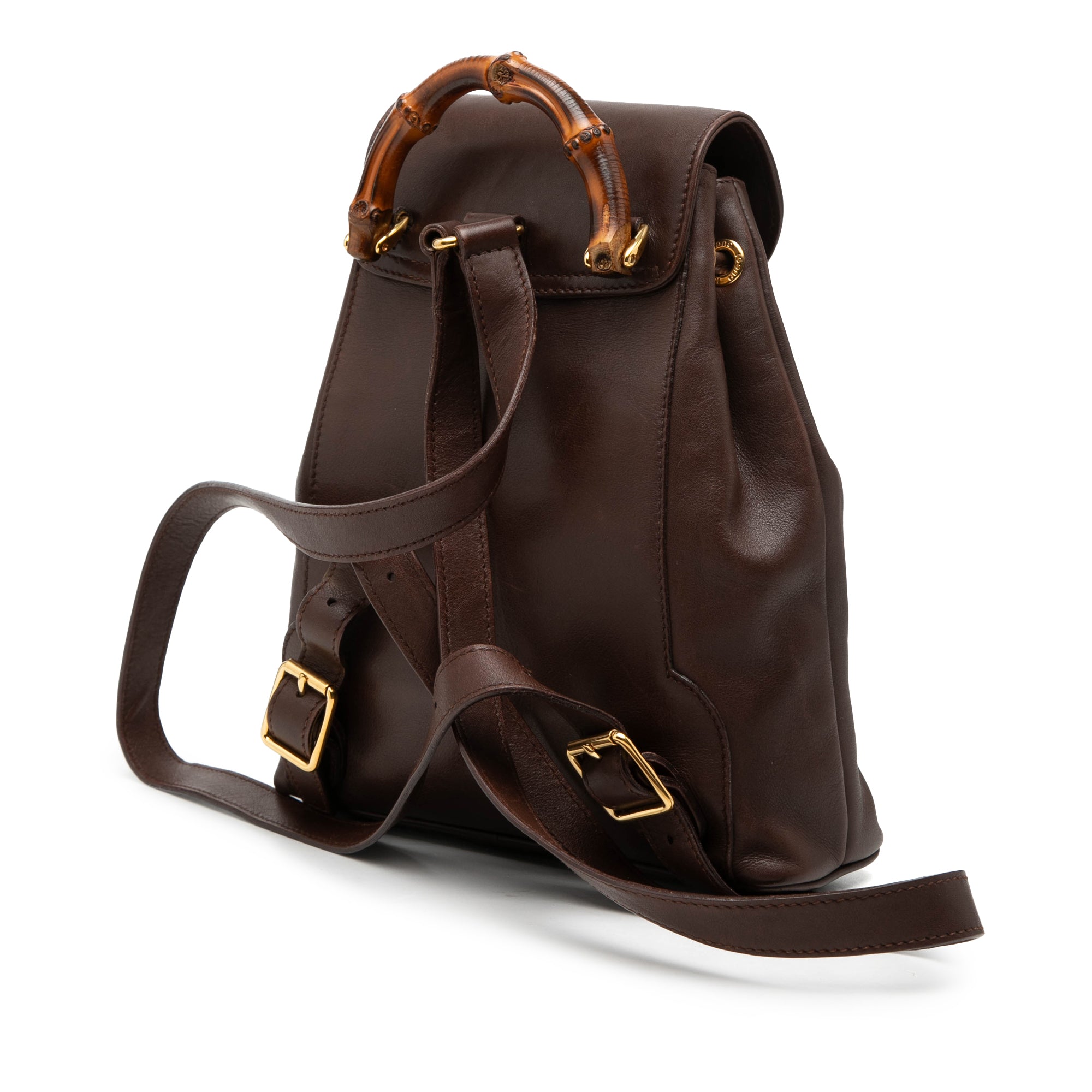 Calfskin Bamboo Drawstring Backpack - Image 2