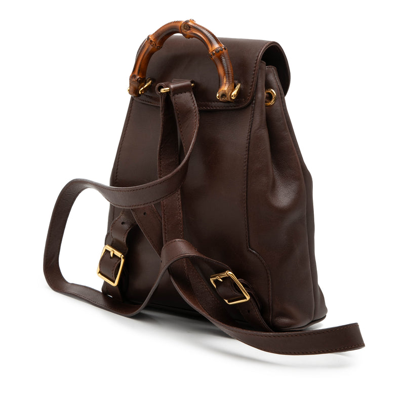 Calfskin Bamboo Drawstring Backpack - Image 2
