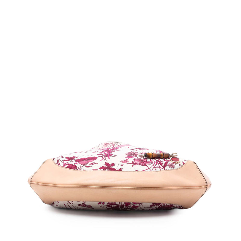 Canvas Floral Peggy Bamboo Hobo - Image 3