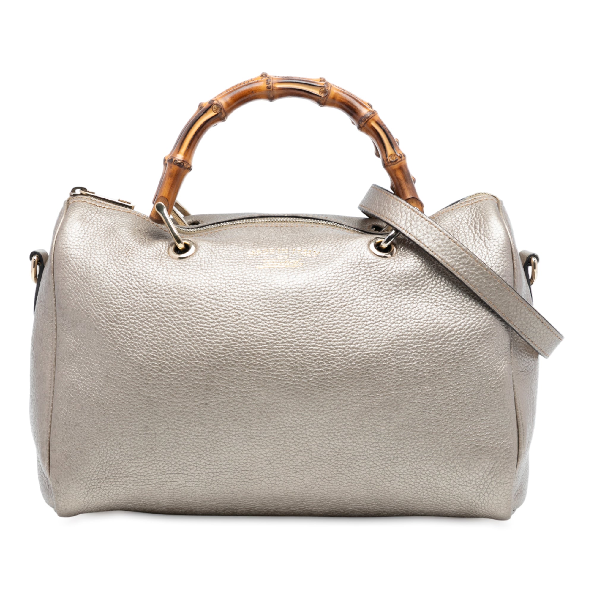 Medium Calfskin Bamboo Shopper Boston Bag - Image 1