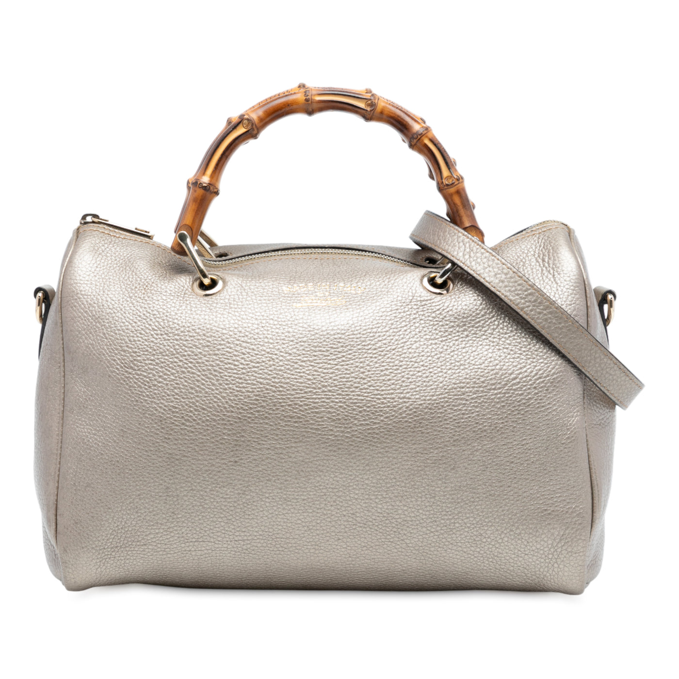 Medium Calfskin Bamboo Shopper Boston Bag - Image 1