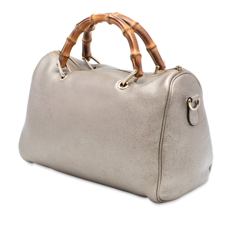 Medium Calfskin Bamboo Shopper Boston Bag - Image 2