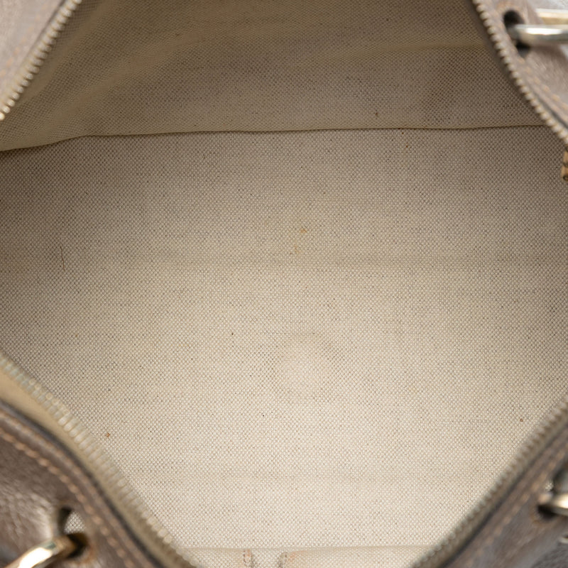 Medium Calfskin Bamboo Shopper Boston Bag - Image 4