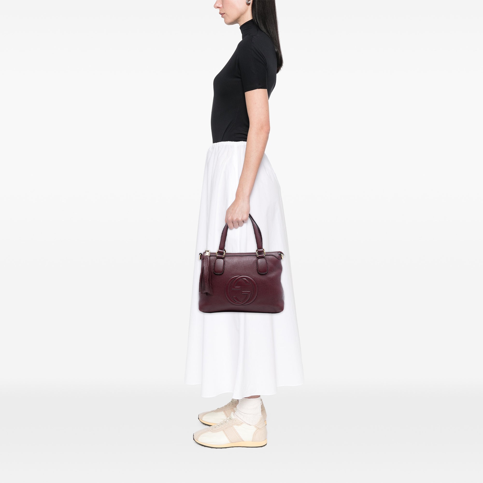 Small Leather Soho Working Satchel - Image 7