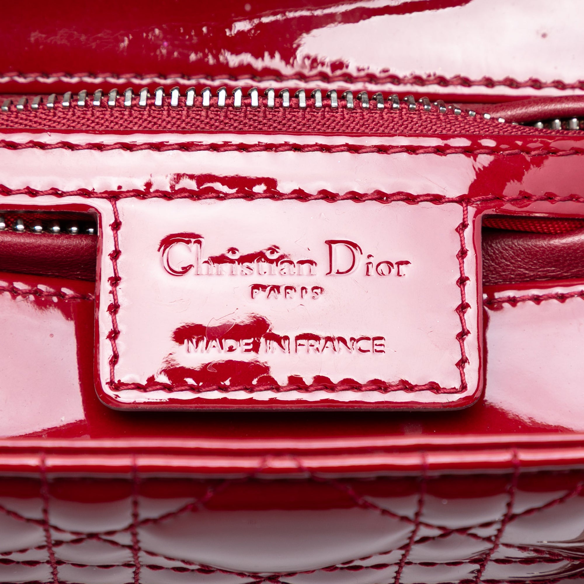 Medium Patent Cannage Lady Dior - Image 6