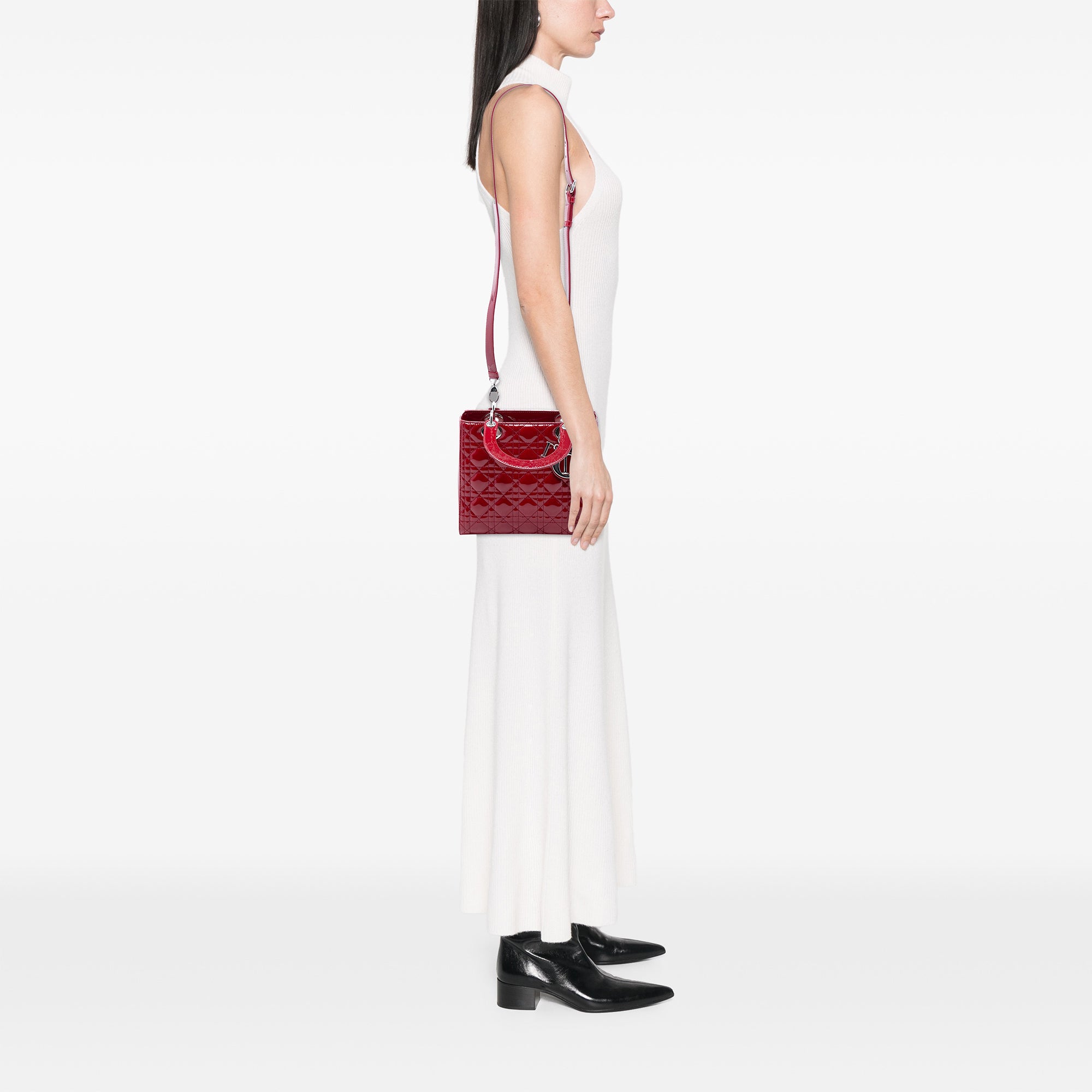 Medium Patent Cannage Lady Dior - Image 7