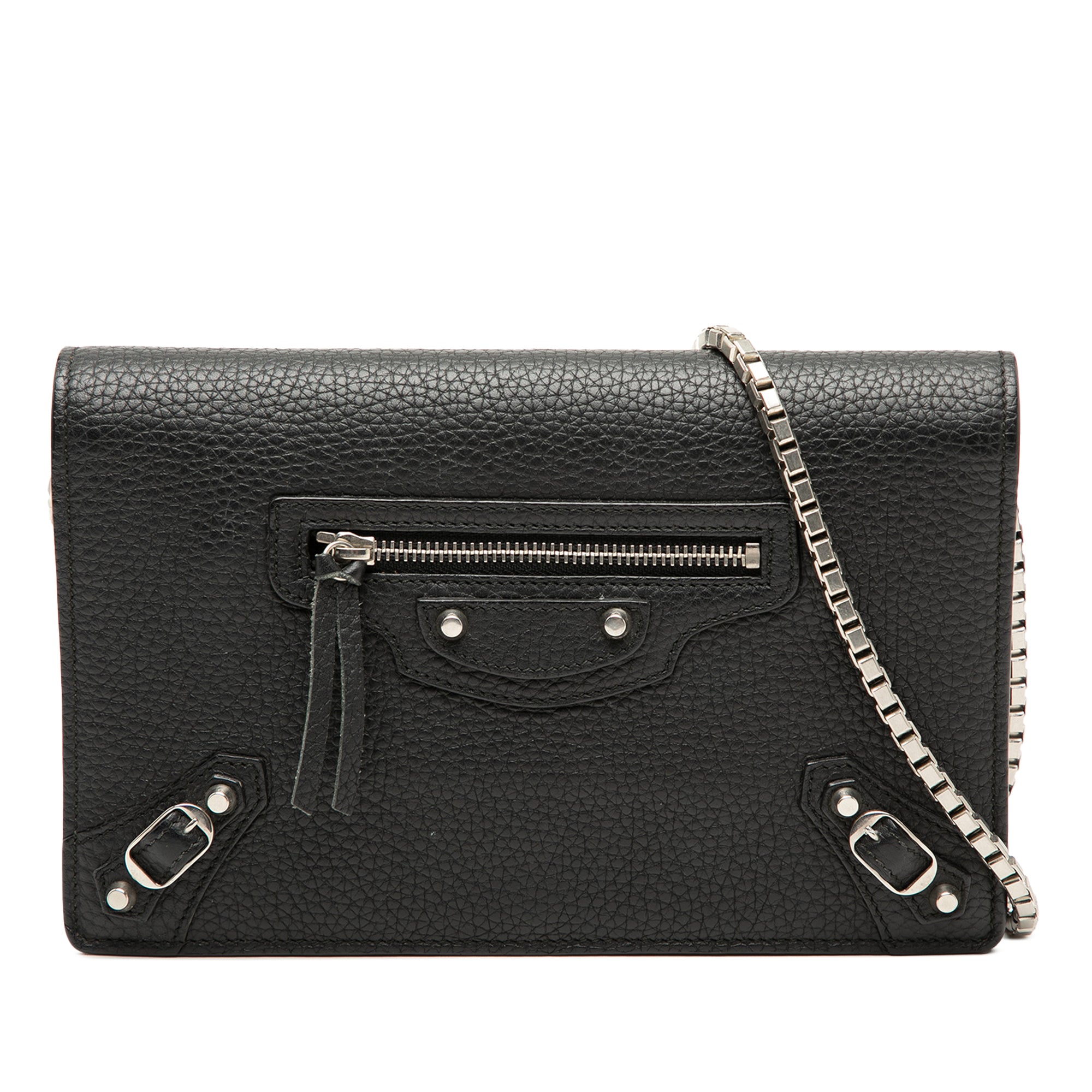 Calfskin Metal Plate City Wallet on Chain - Image 1