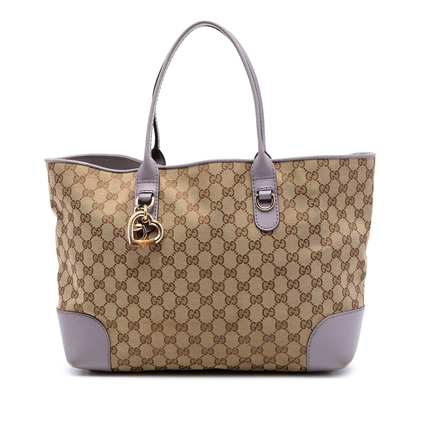 GG Canvas Heart Bit Tote - Image 1