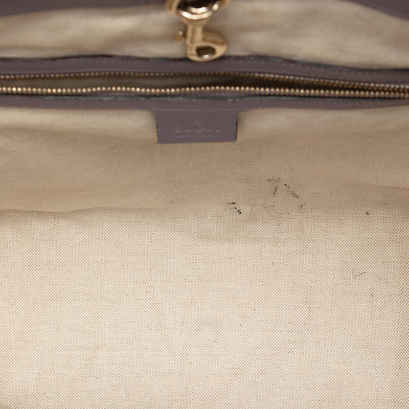 GG Canvas Heart Bit Tote - Image 4