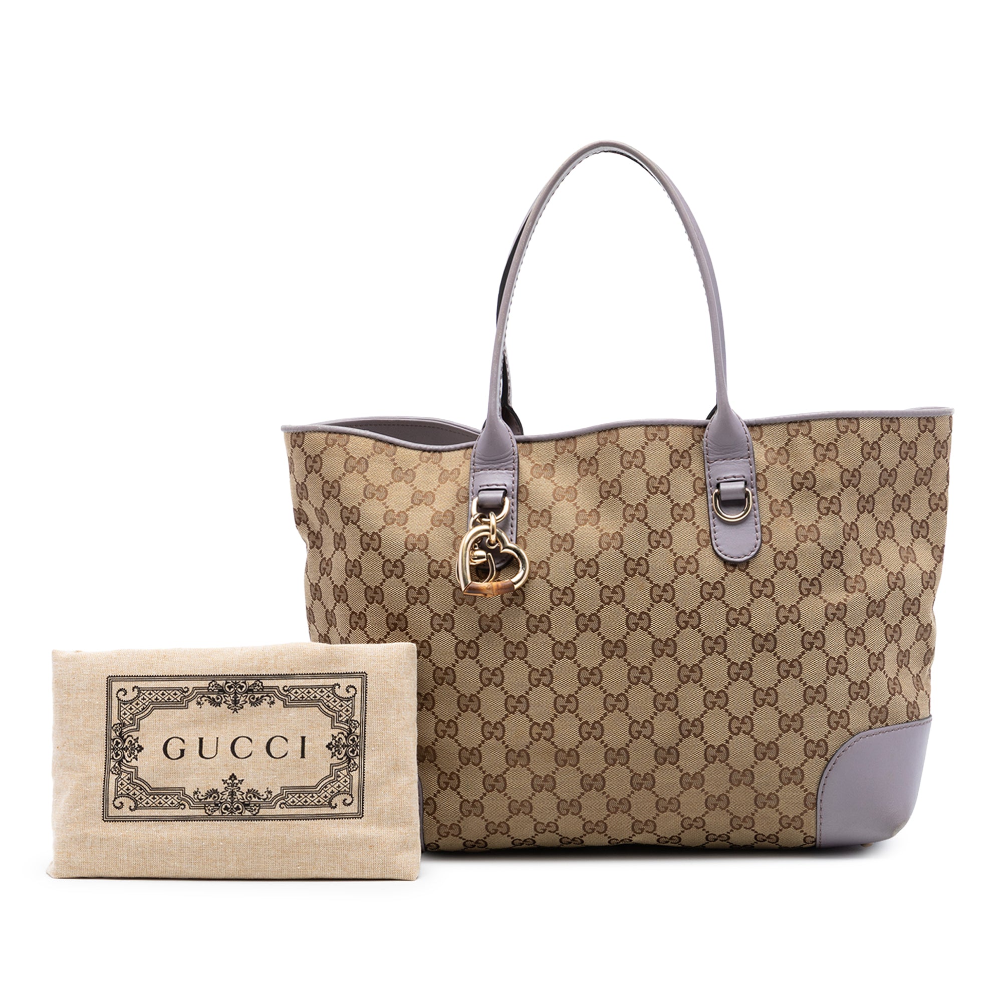 GG Canvas Heart Bit Tote - Image 8