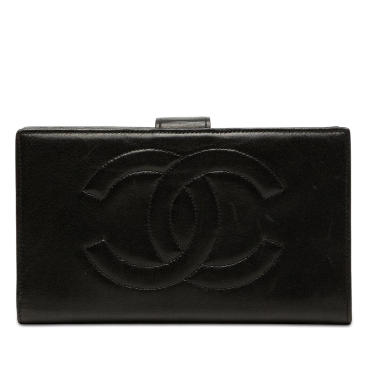 CC Lambskin Bifold Long Wallet - Image 1