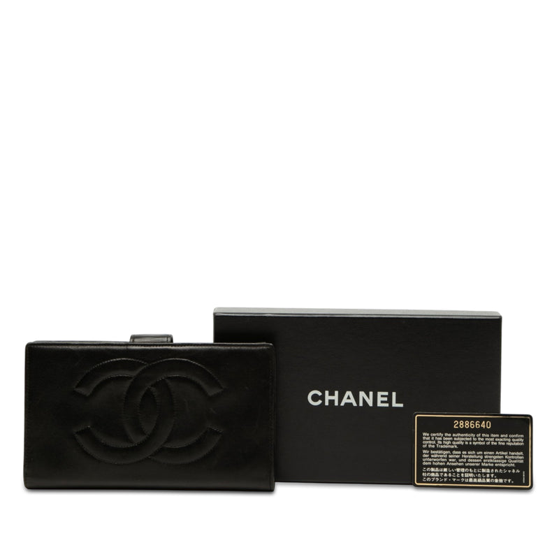 CC Lambskin Bifold Long Wallet - Image 8