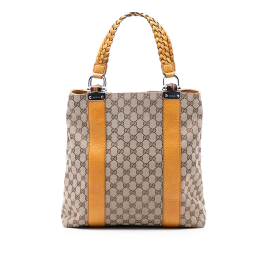 Large GG Canvas Bamboo Libeccio Tote - Image 1