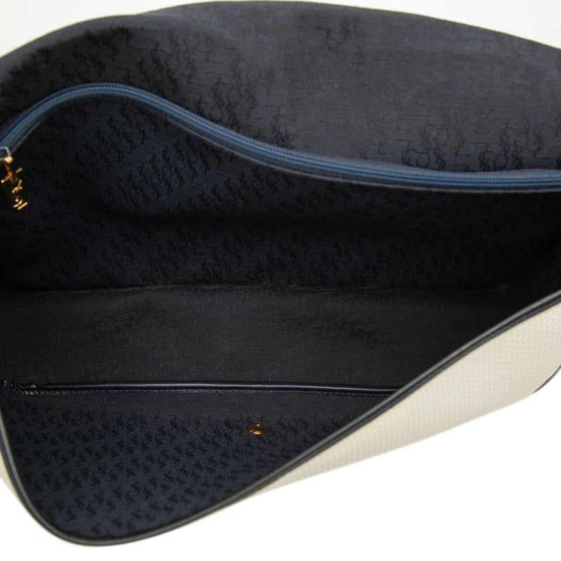 Leather Trimmed Canvas Messenger Bag - Image 4