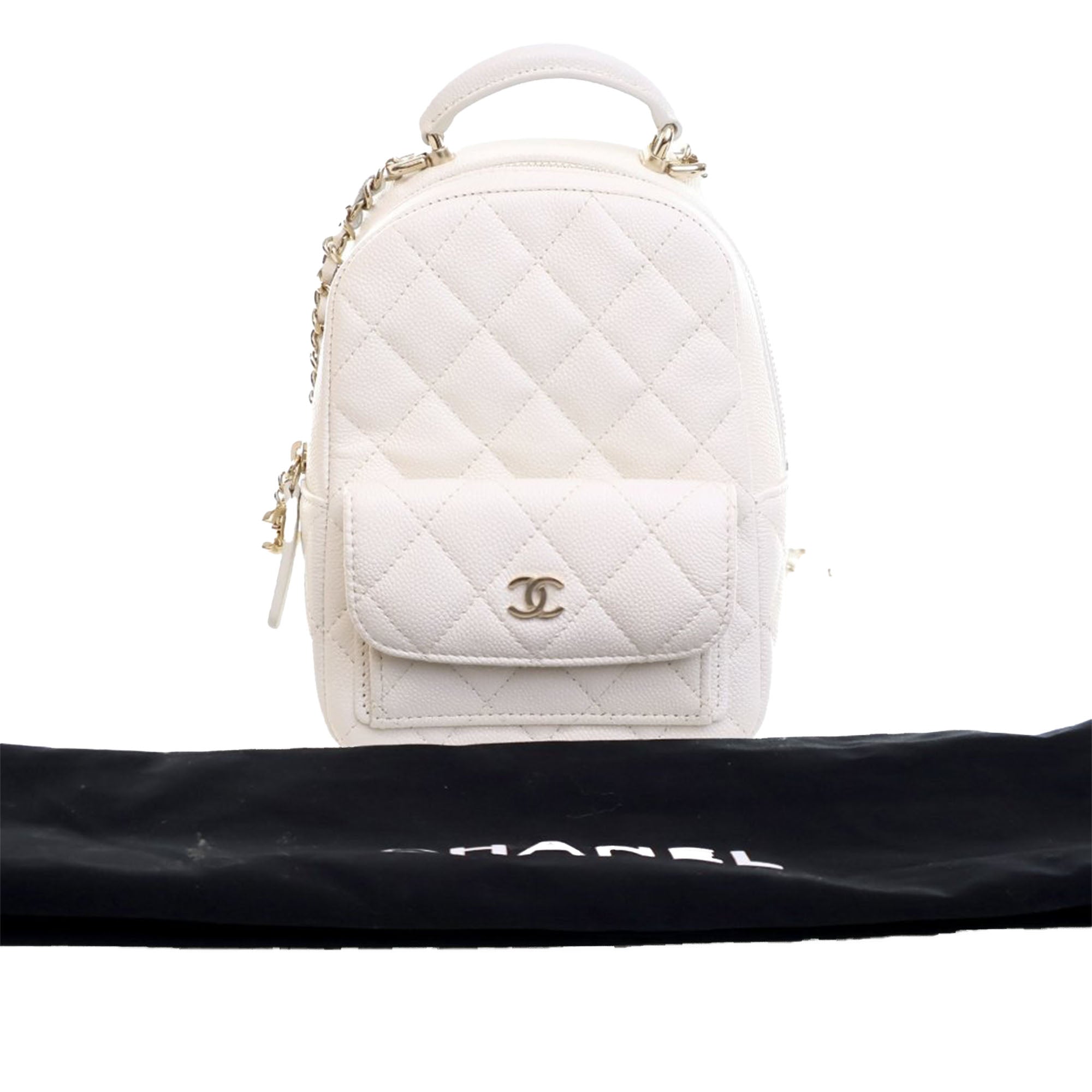 Mini CC Quilted Caviar Backpack - Image 15