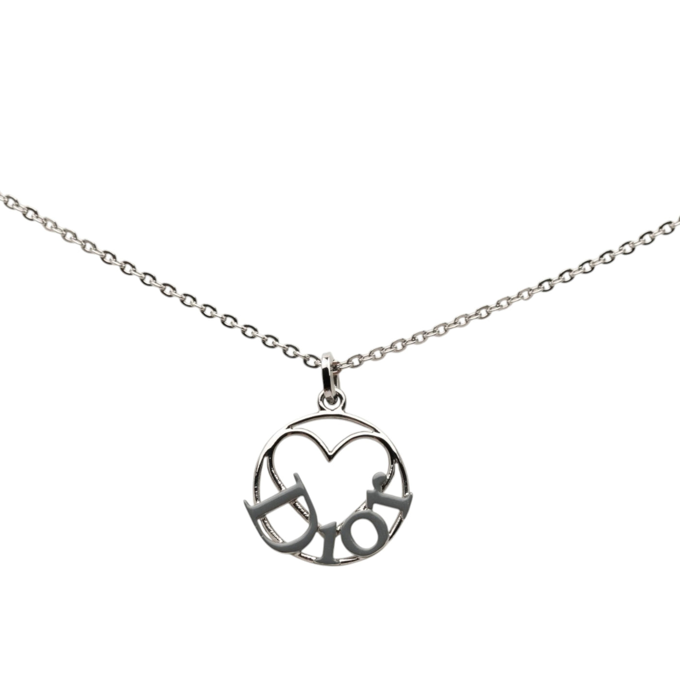 Brass Heart Logo Pendant Necklace - Image 1