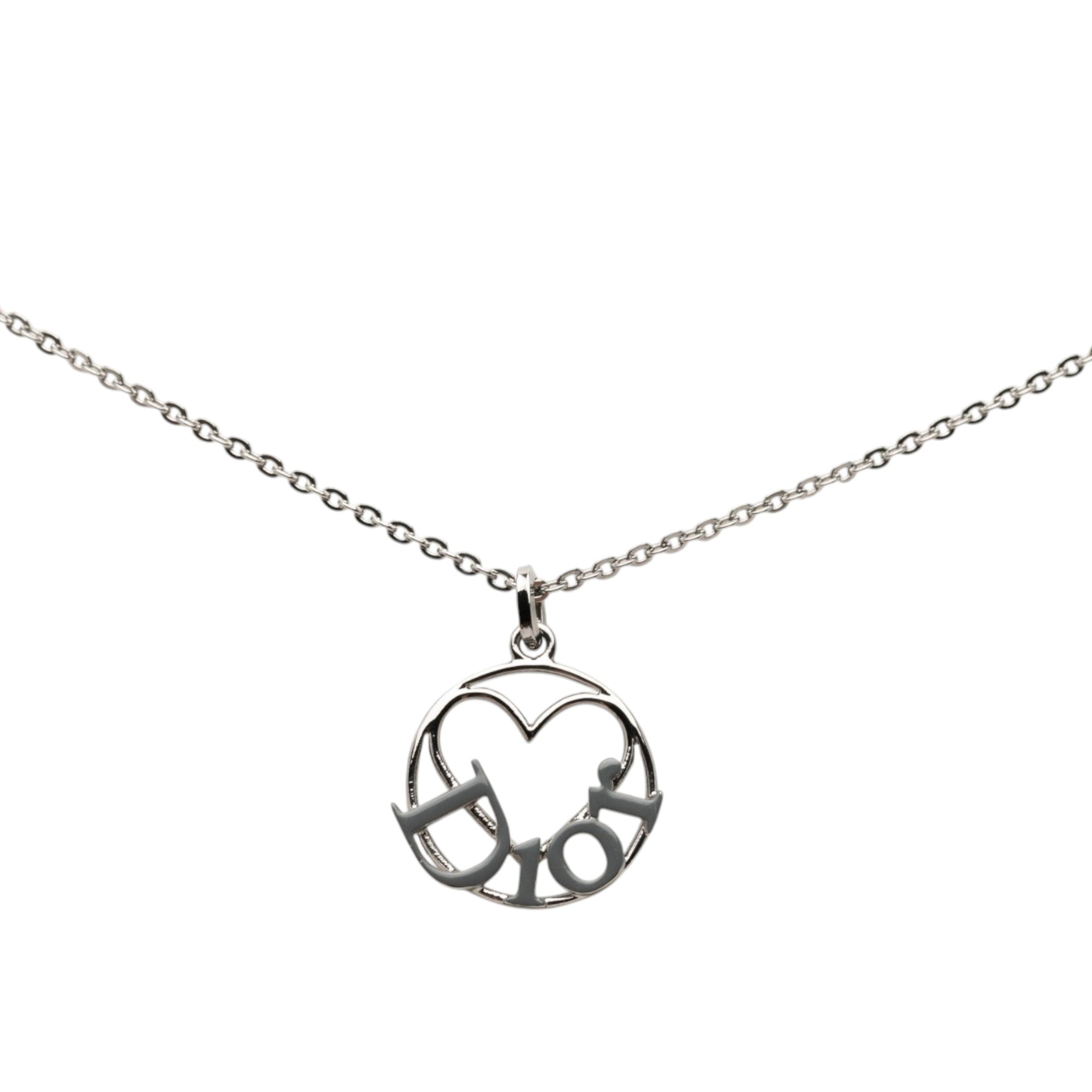 Brass Heart Logo Pendant Necklace - Image 1
