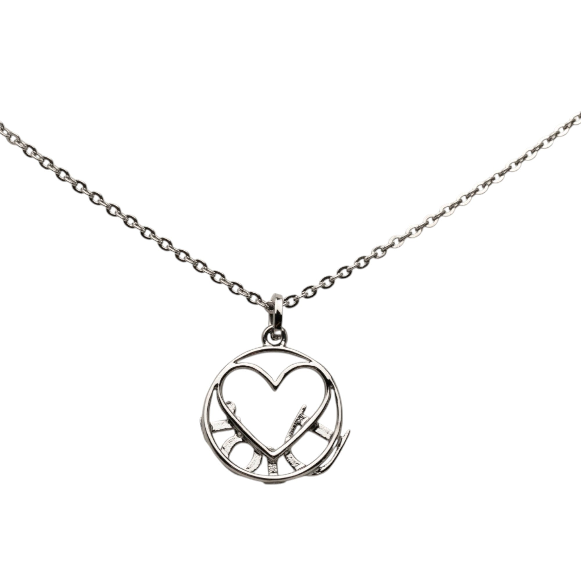 Brass Heart Logo Pendant Necklace - Image 2