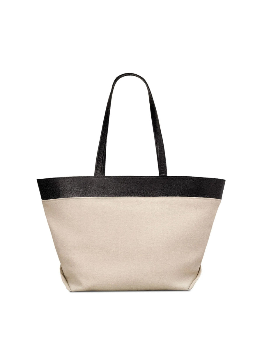 Ami Paris Tote Bag — Beige Textile