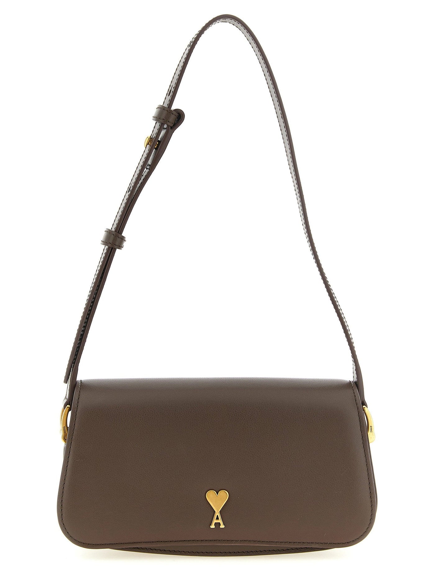 Ami Paris Shoulder Bag — Brown