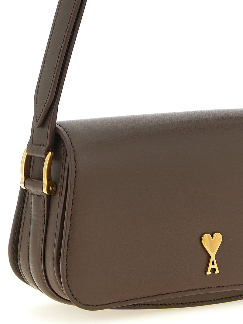 Ami Paris Shoulder Bag — Brown