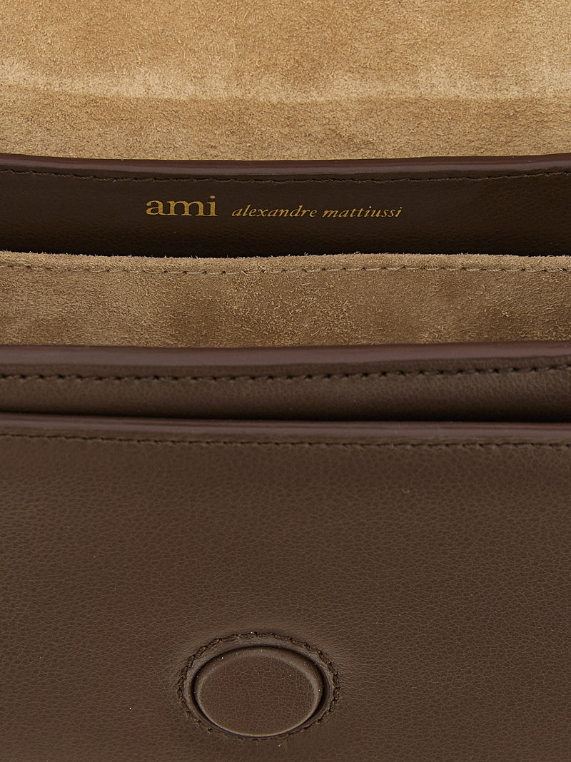 Ami Paris Shoulder Bag — Brown