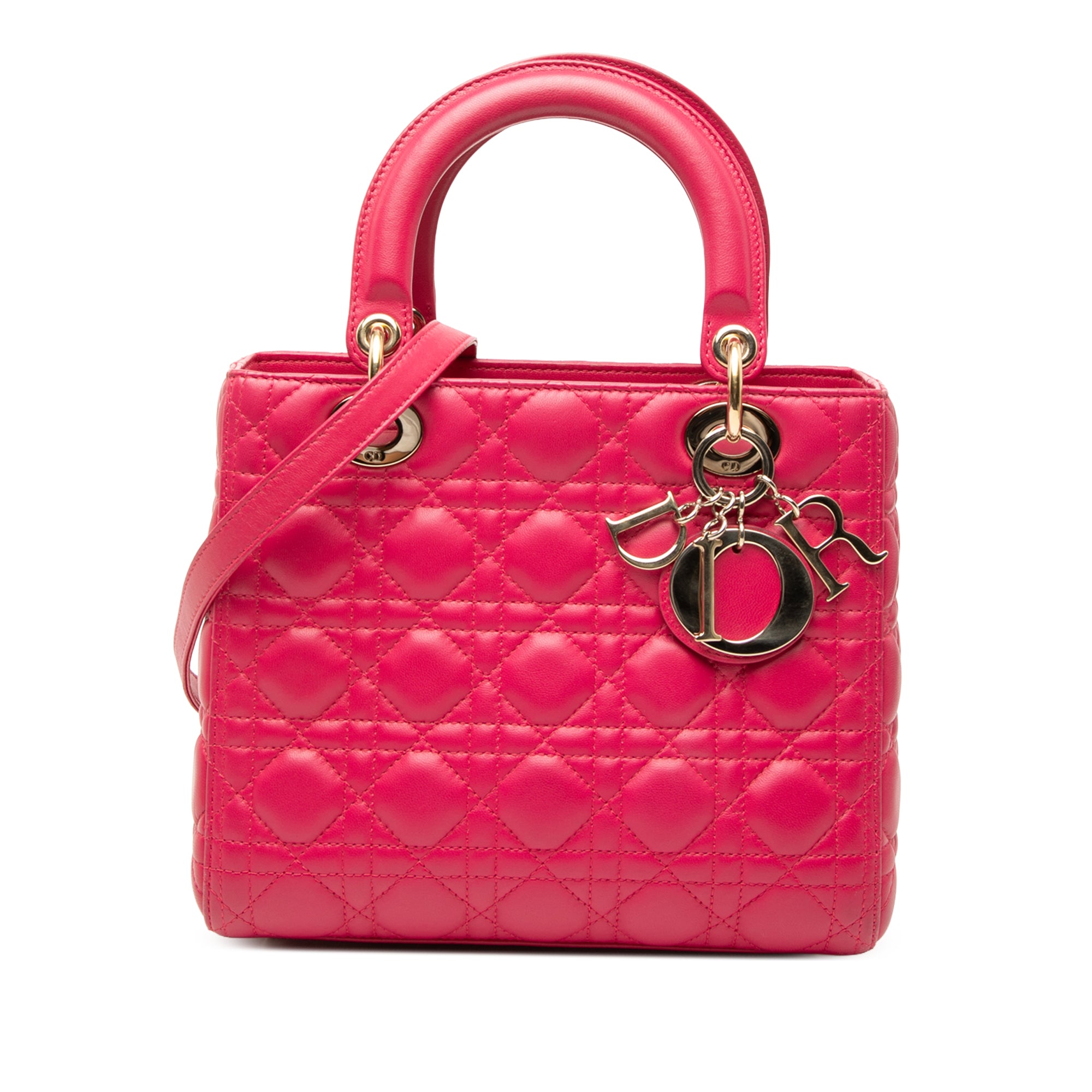 Medium Lambskin Cannage Lady Dior - Image 1