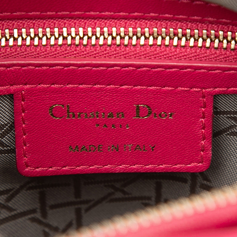 Medium Lambskin Cannage Lady Dior - Image 5