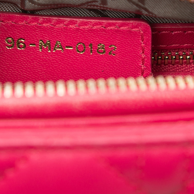 Medium Lambskin Cannage Lady Dior - Image 6