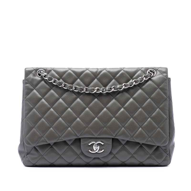Maxi Classic Caviar Single Flap
