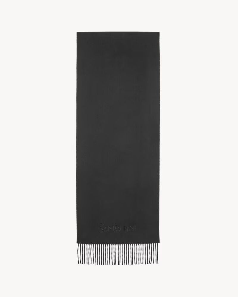 Saint Laurent Cashmere Scarf — Black Cashemire Scarfs