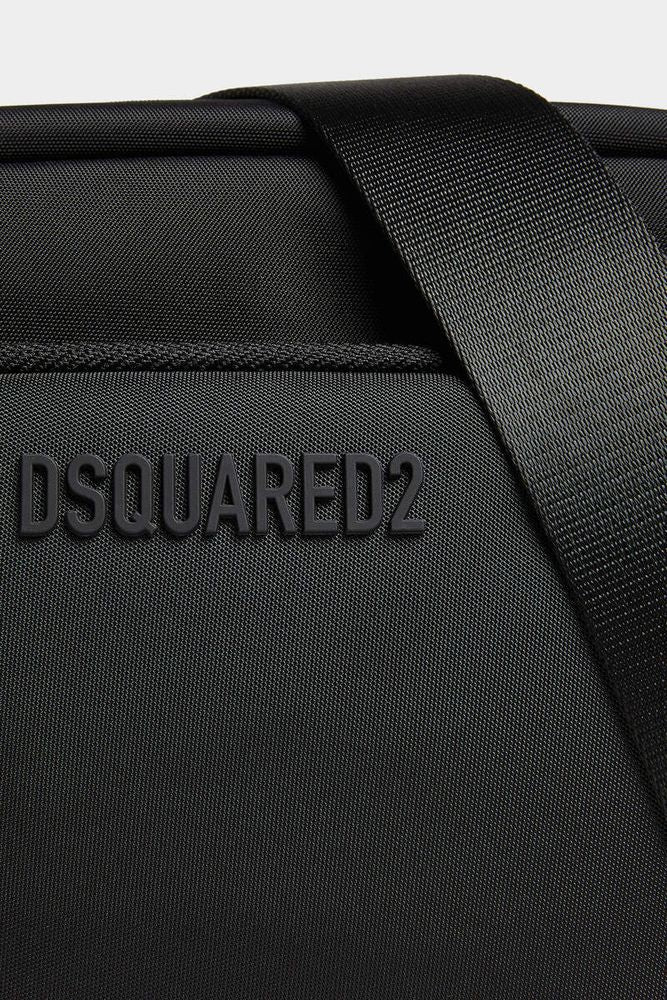 Dsquared2 Logo-Embossed Nylon Mini Bag — Black