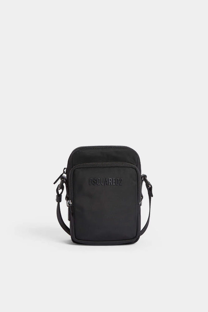 Dsquared2 Logo-Embossed Nylon Mini Bag — Black
