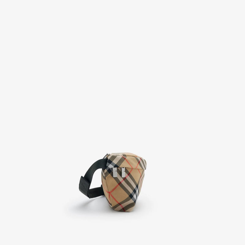 Burberry Vintage Check Canvas Belt Bag — Beige