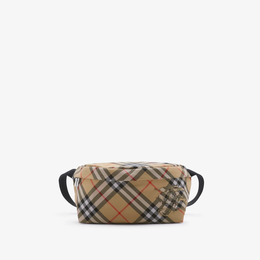 Burberry Vintage Check Canvas Belt Bag — Beige