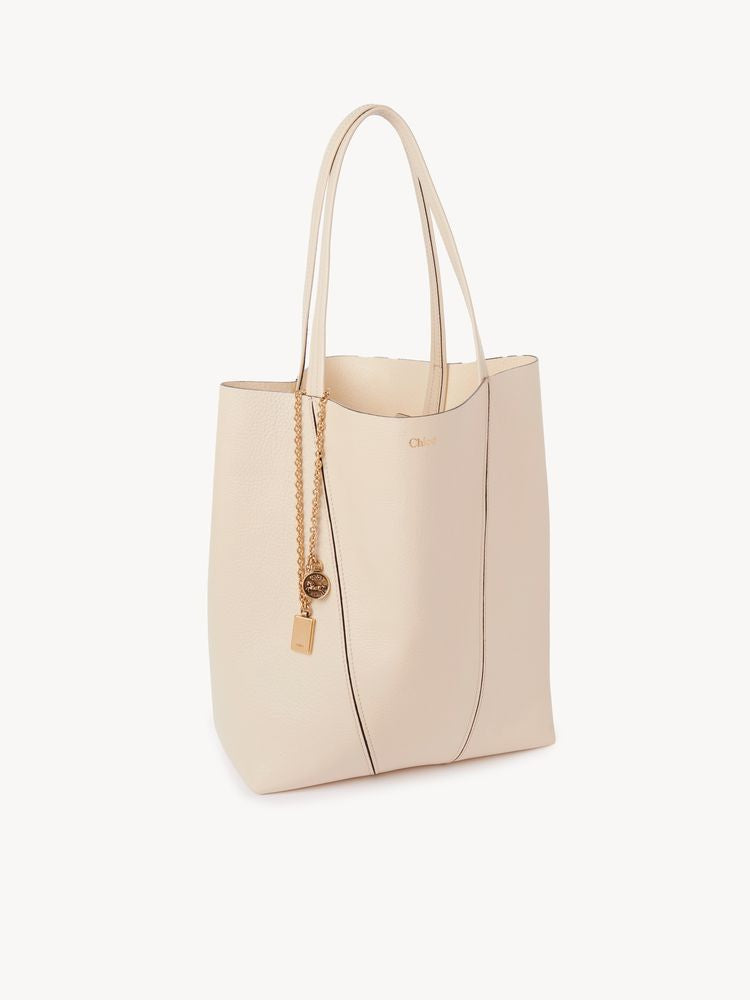 Chloé Leather Shoulder Bag — Beige