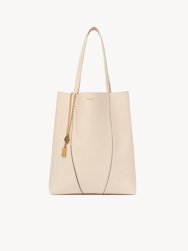 Chloé Leather Shoulder Bag — Beige